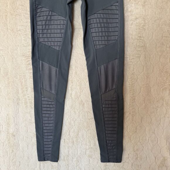Alo Yoga Leggings Womens XS (2-4)‎ Gray High Waisted Moto Gym Running Athleisure - Picture 10 of 16